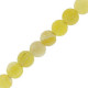 Natural stone beads 6mm Agate crackle Yellow frosted